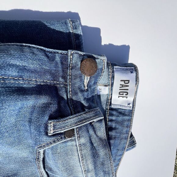 Paige womens Verdugo Ankle Skinny mid rise Blue Denim Jeans Size 27 - Picture 2 of 13